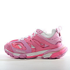Balenciaga Track Pink Mesh and Suede Like Fabric