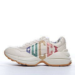 Gucci Cream Leather Rhyton Glitter Logo