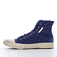 Balenciaga Paris High Destroyed Indigo