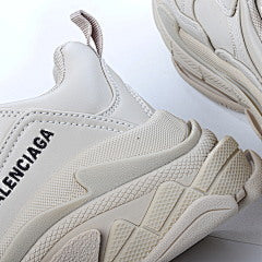 Balenciaga Triple S Beige Faux Leather