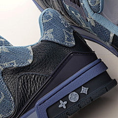 Louis Vuitton Nigo Blue Denim Monogram Trainers
