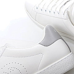 Gucci White Perforated Interlocking G Leather Ace Low Top