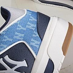 MLB Chunky Liner Casual Shoes Mid Top Blue